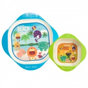 Marcus & Marcus Bamboo Fibre Bowl & Plate Set